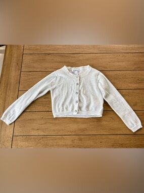 Nordstrom Kids’ Silver Sparkle Cardigan, Size 2T